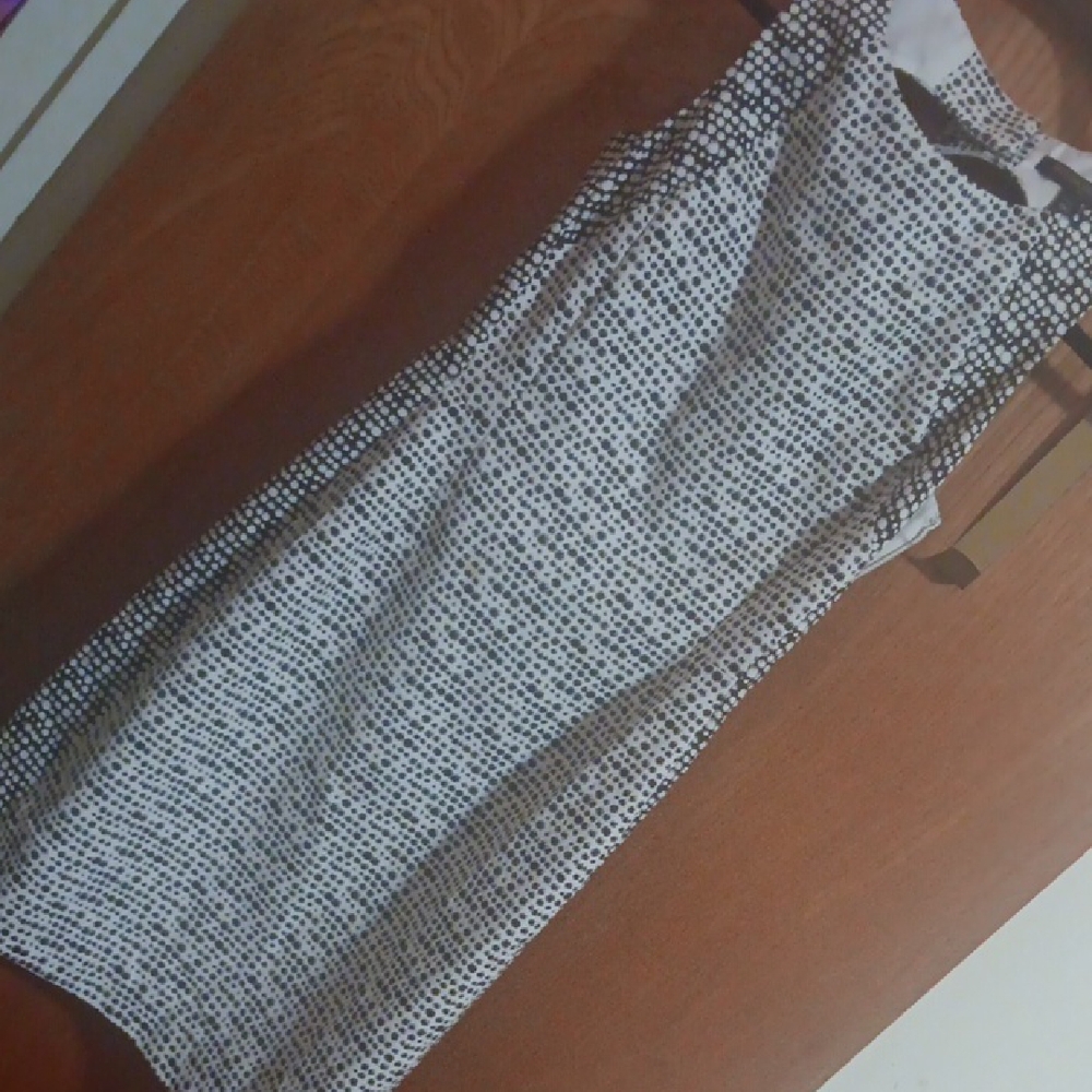 Banana Republic Black and White Midi Dress